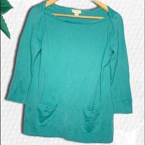 ⚡️LOFT Sea Foam Green Sweater with Pockets